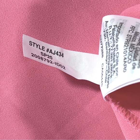J Crew Sleeveless V Neck Crepe Blouse Pink Sz Small Office Career *Has Flaw* NWT - Picture 8 of 12